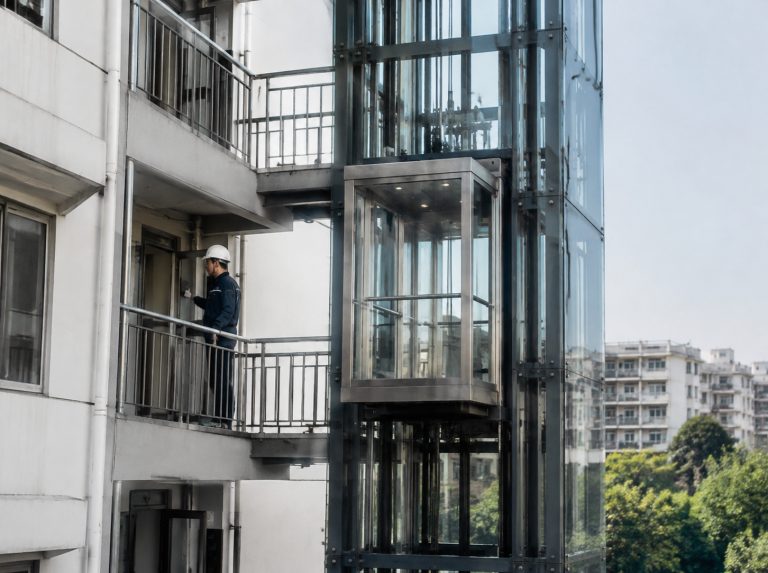江门旧楼加建观光电梯